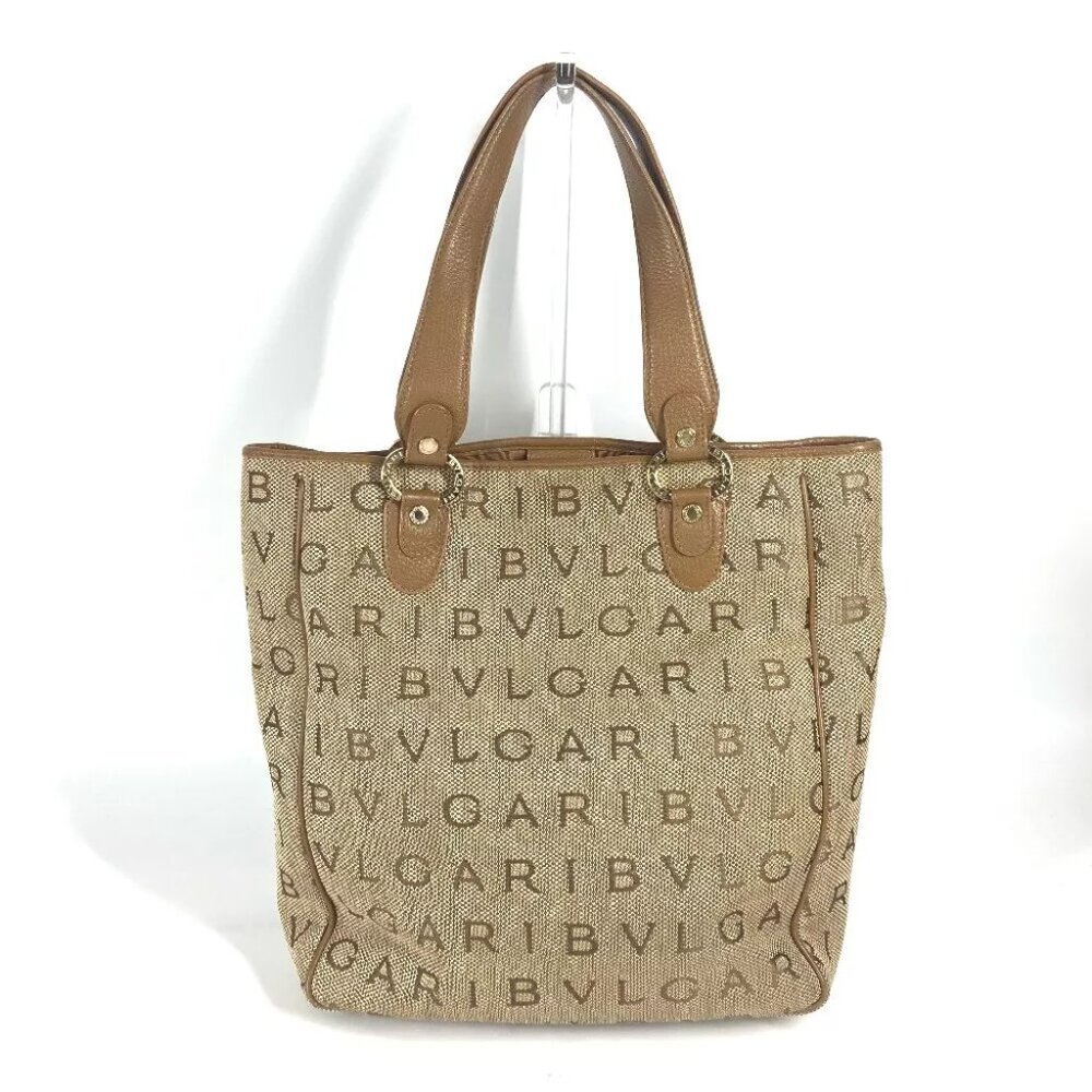 BVLGARI 801904 Maxi logo Logo mania Shoulder Bag Tote Bag - Picture 4 of 10
